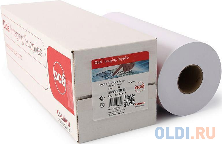 IJM021 Oce Standard Paper, 90 g/m2, 0,420x110m 7675B038 - фото 1