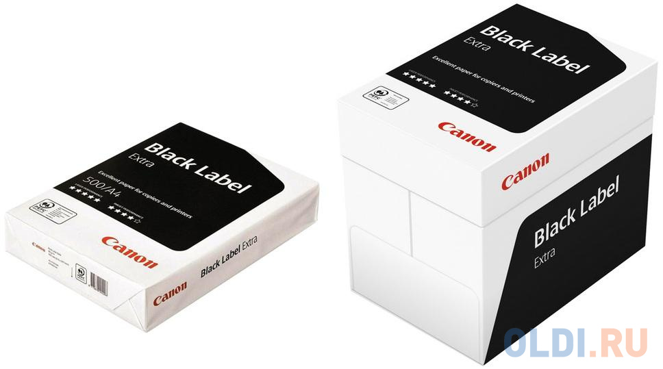 

Коробка бумаги Canon Black Label Extra A4 80г/м2 500л коробка 5 пачек 8169B001