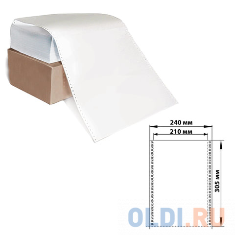 

Бумага с отрывной перфорацией, 240х305(12")х2000 (1600 л.), плотность 65 г/м2, белизна 98%, STARLESS