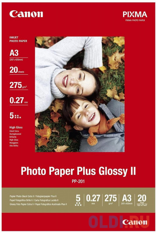 

Бумага Canon PP-201 А3 260 г/кв.м глянцевая 2311B020 20л