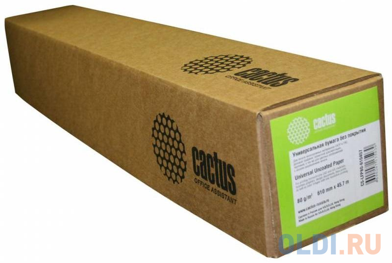 Бумага Cactus Eco CS-LFP80-420457E 420мм-45.7м/80г/м2/белый универсальная втулка:50.8мм (2") (упак.:2рул)