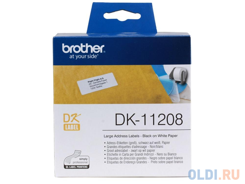 Наклейки Brother DK11208 адресные 38х90мм