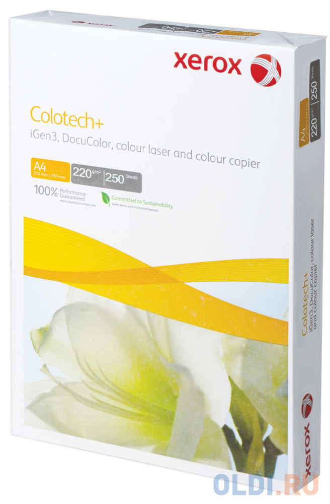 

Бумага XEROX COLOTECH PLUS, А4, 220 г/м2, 250 л., для полноцветной лазерной печати, А++, Австрия, 170% (CIE), 003R97971