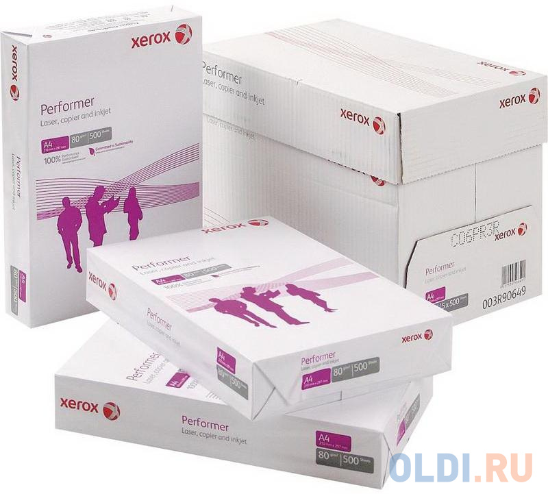 Коробка бумаги Xerox Performer А4 80 г/кв.м пачка 500л 003R90649 отпускается коробками по 5 пачек в коробке