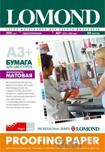 

Бумага LOMOND для цветопроб в листах А3+,200 г/м2, односторон, шел.- матовая 50л.