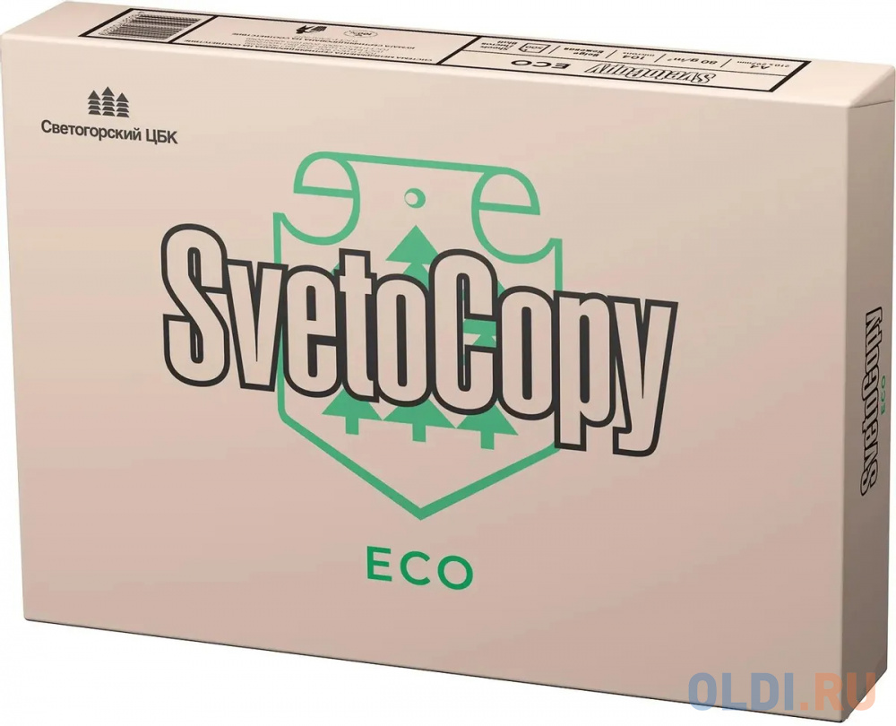 Бумага SVETOCOPY ECO, A4, офисная, 500л, 80г/м2, слоновая кость протирочная бумага сыктывкарские