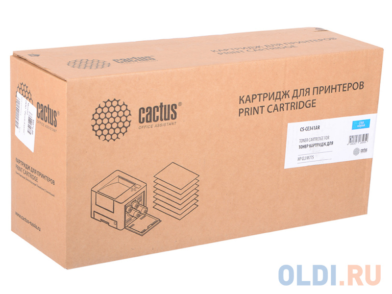 

Тонер Картридж Cactus CS-CE341AR голубой для HP CLJ M775 (16000стр