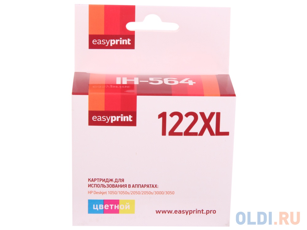 Картридж EasyPrint IH-564 №122XL (аналог CH564HE) для HP Deskjet 1050/1510/2050/3000/3050, цветной картридж easyprint lr sp3710x 7000стр