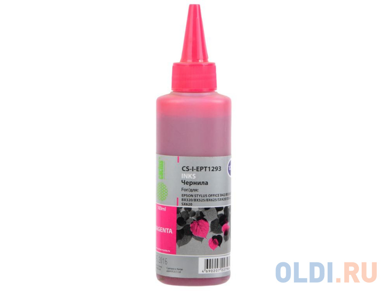 

Чернила Cactus CS-I-EPT1293 для Epson Stylus Office B42/BX305/BX305F/BX320/BX525 100мл пурпурный