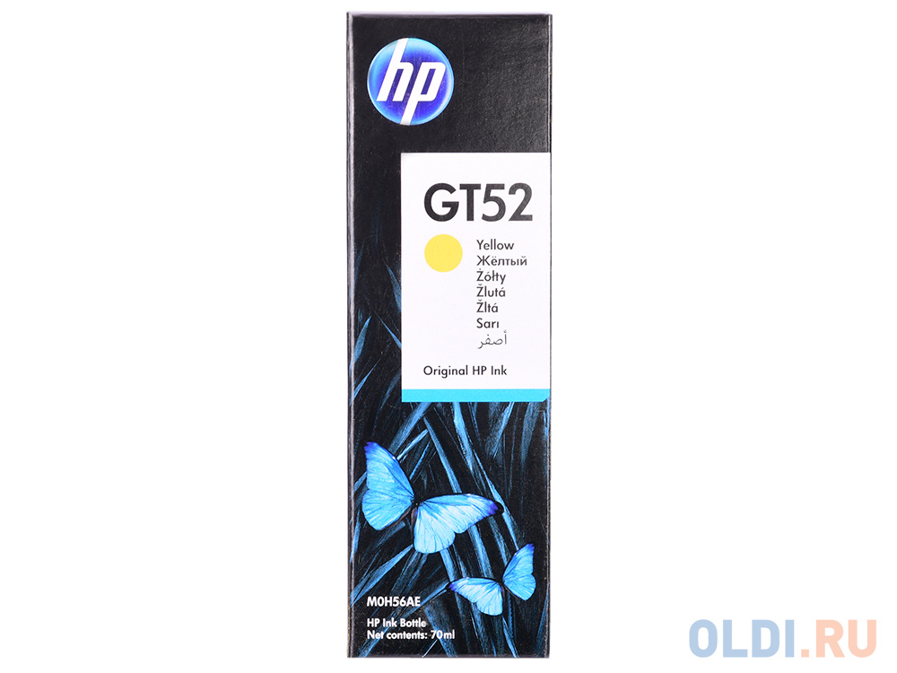 Ёмкость с чернилами HP M0H56AE (GT52) МФУ HP DeskJet GT 5810 (X3B11A)/GT 5820 (X3B09A) и Ink Tank 315/415/319/419. Жёлтый. 8000 страниц.