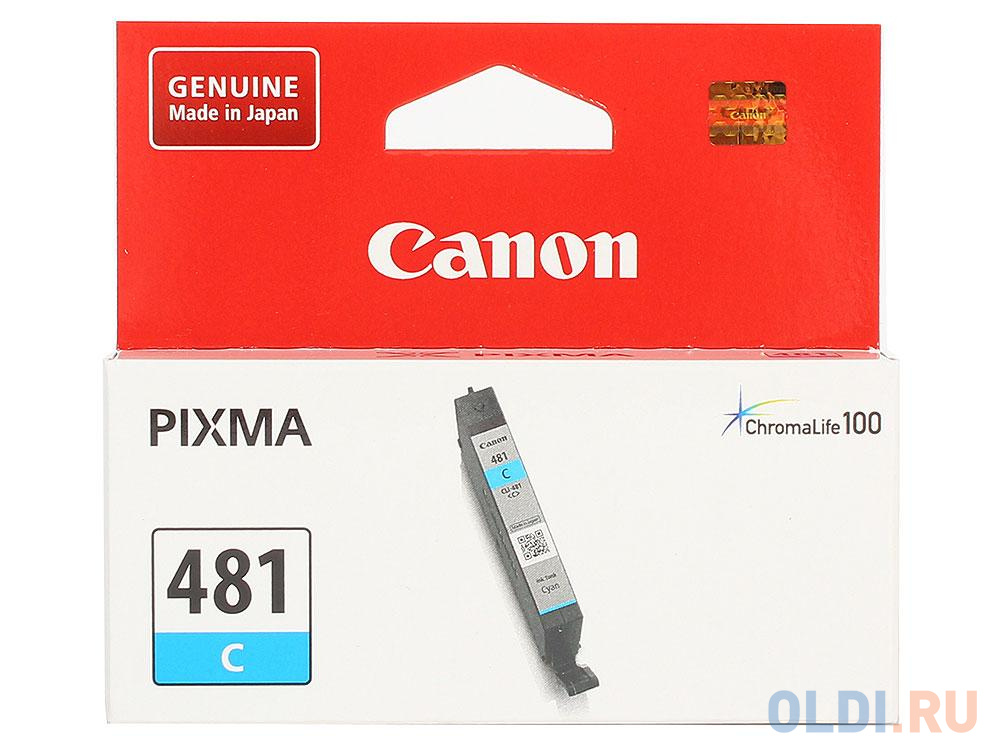 Картридж Canon CLI-481 C для Pixma TS6140/TS8140TS/TS9140/TR7540/TR8540 голубой 2098C001 - фото 1