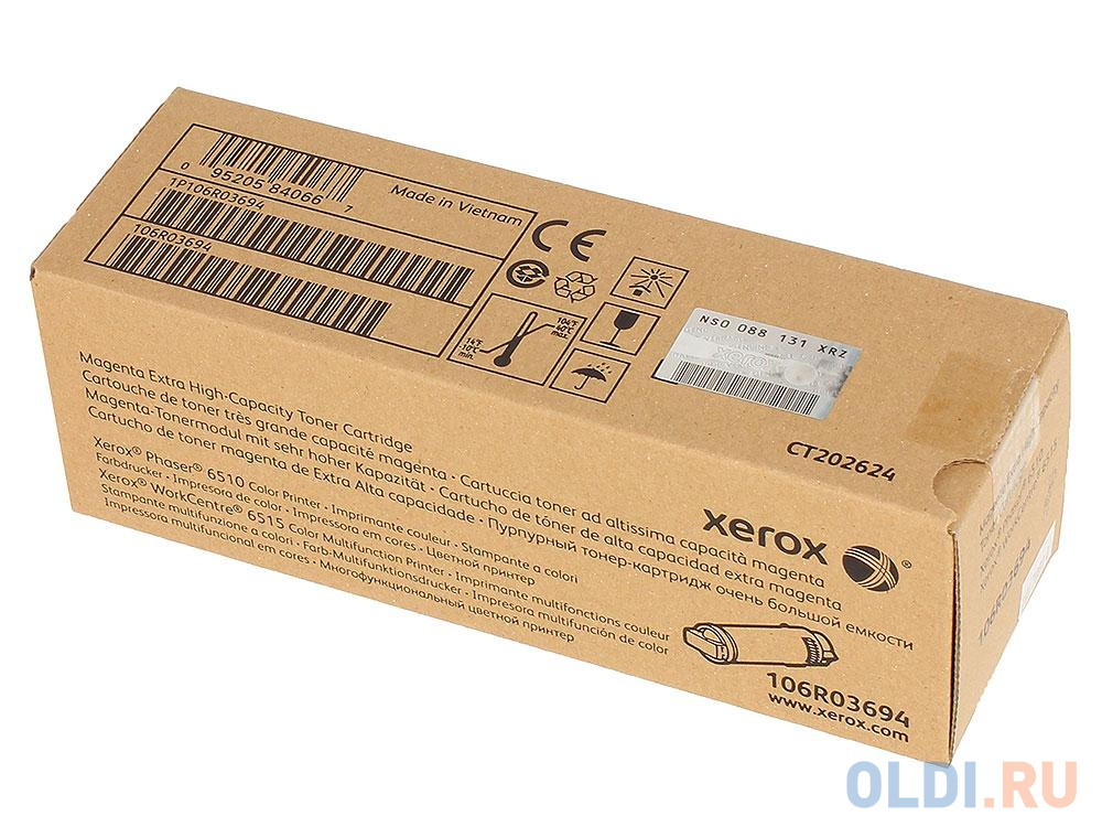 Картридж Xerox 106R03694 4300стр Пурпурный картридж nv print mx 36gtca для для xerox phaser 6700 12000стр пурпурный