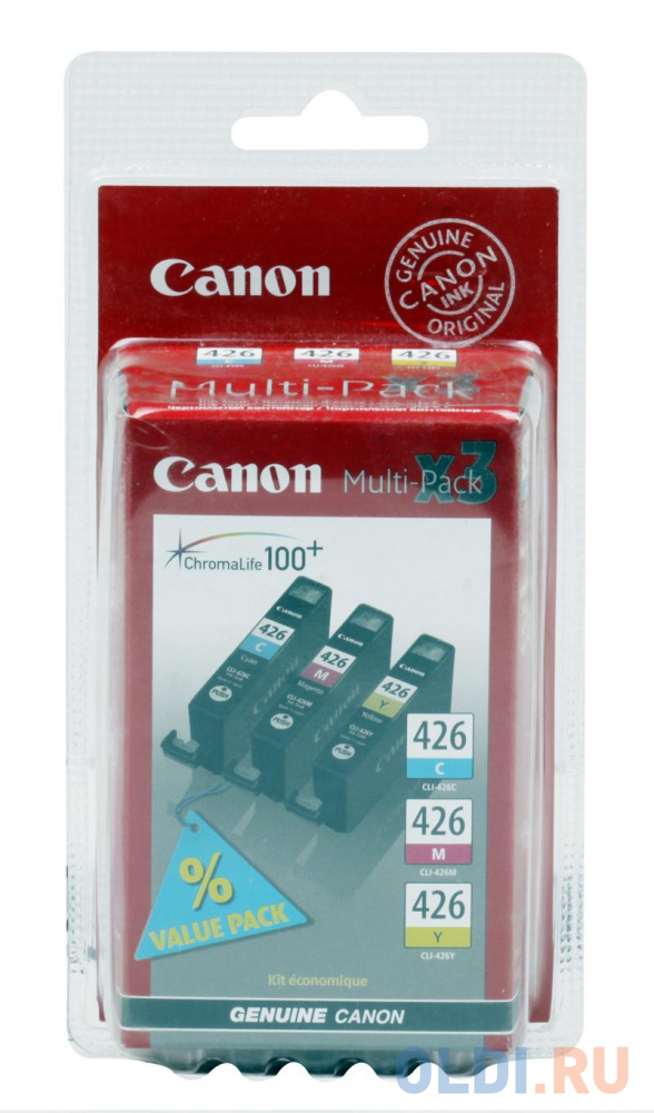 Набор картриджей Canon CLI-426CMY 446стр Многоцветный 4557B006 - фото 1