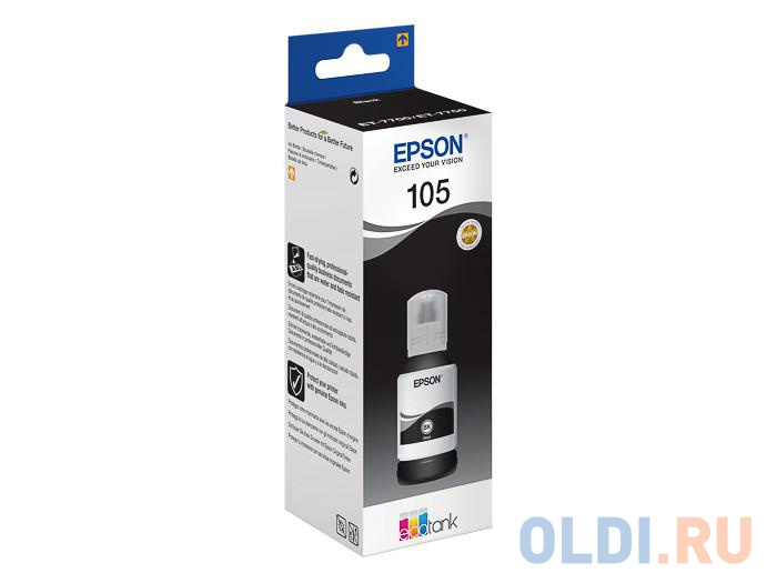 Картридж струйный Epson 105BK C13T00Q140 черный (70мл) для Epson L7160/7180