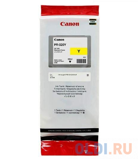 Картридж струйный Canon PFI-320 Y 2893C001 желтый для Canon ТМ-серия