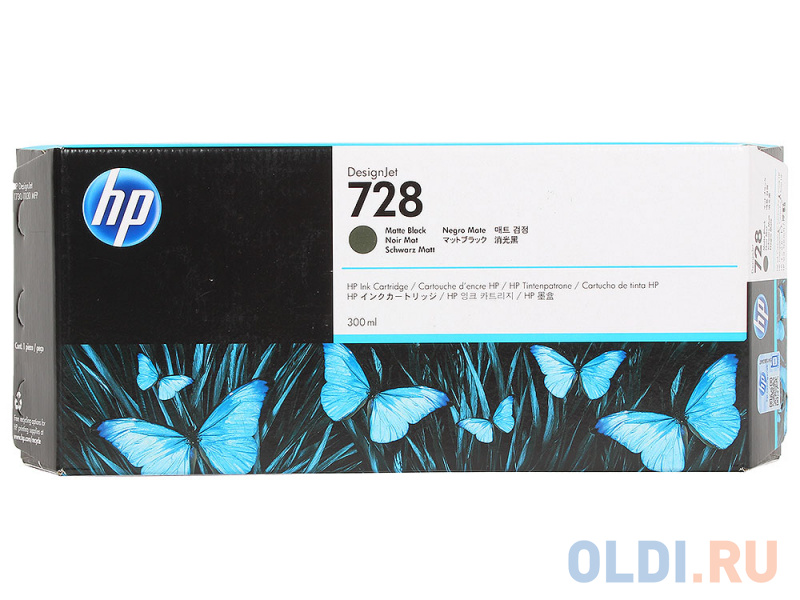 Картридж HP 728 F9J68A для DJ Т730/Т830 матовый черный фото