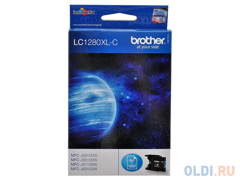 Картридж Brother Bro-LC1280XLC 1200стр Голубой