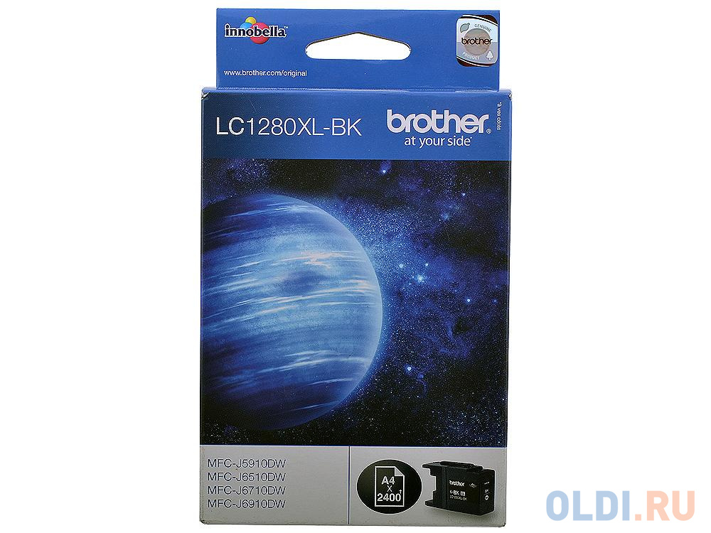 Картридж Brother Bro-LC1280XLBK 2400стр Черный картридж nv print 106r03861 2400стр желтый
