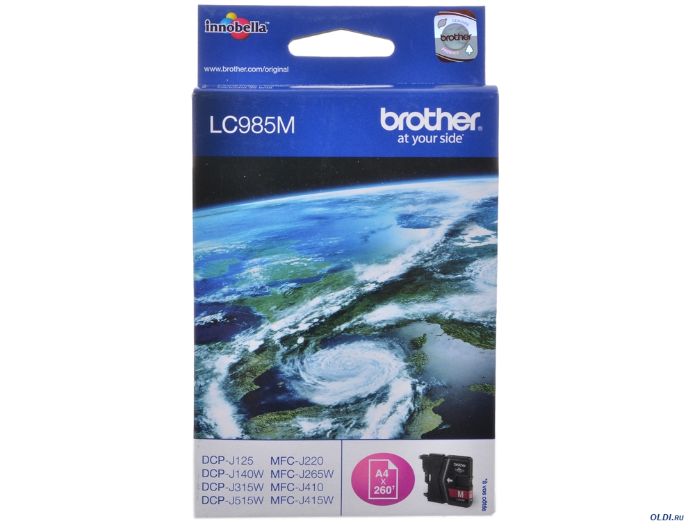 Картридж Brother Bro-LC985M 260стр Пурпурный - фото 1