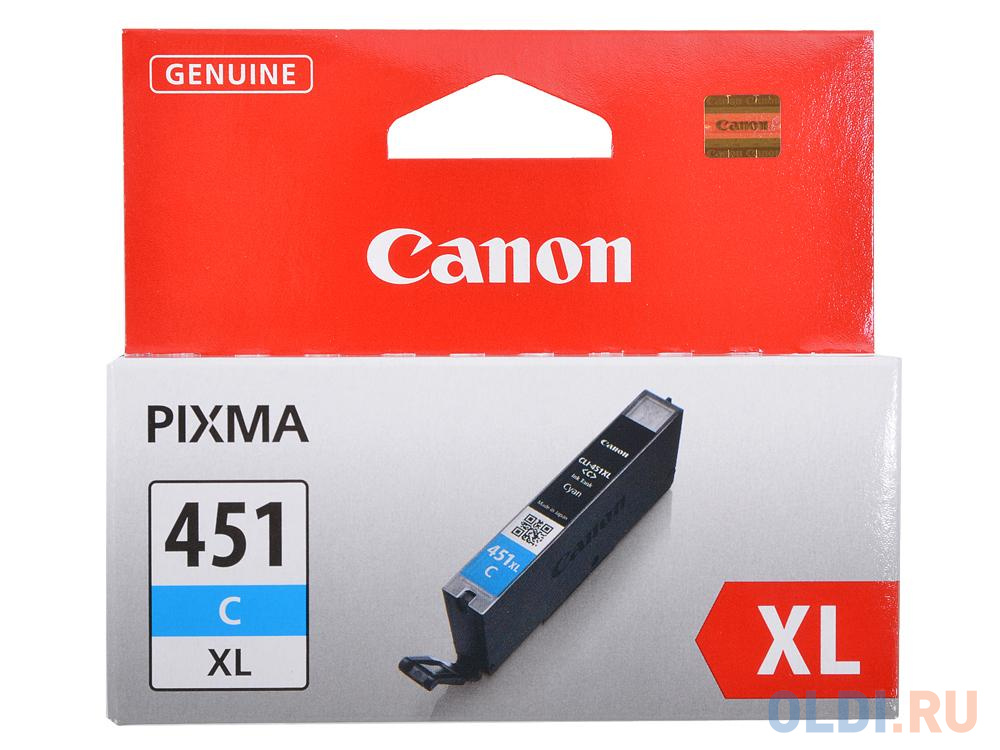 Картридж Canon CLI-451C XL для iP7240 MG5440 голубой повышенной емкости