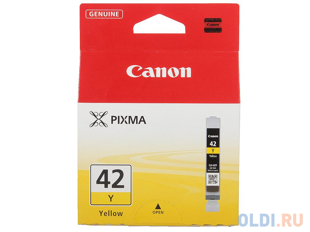 Картридж Canon CLI-42Y для PRO-100 желтый 284 фотографий ic cpfi 320y картридж t2 для canon imageprograf tm 200 205 300 305 300мл желтый с чипом
