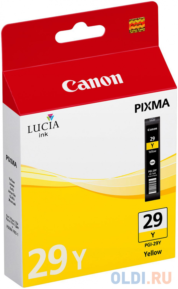 Картридж Canon PGI-29Y 290стр Желтый 4875B001 - фото 1