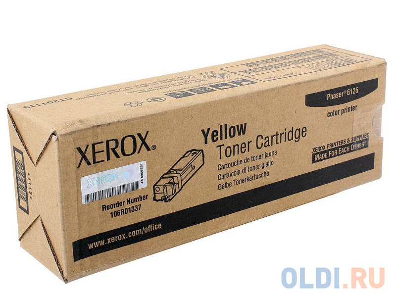 

Картридж Xerox 106R01337 106R01337 1000стр Желтый