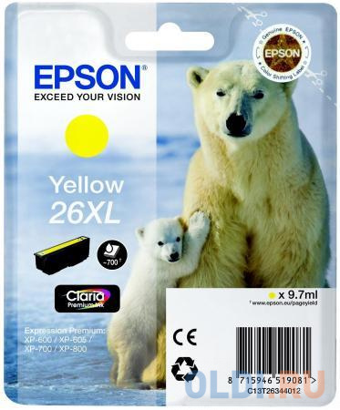 Картридж Epson C13T26344012 700стр Желтый