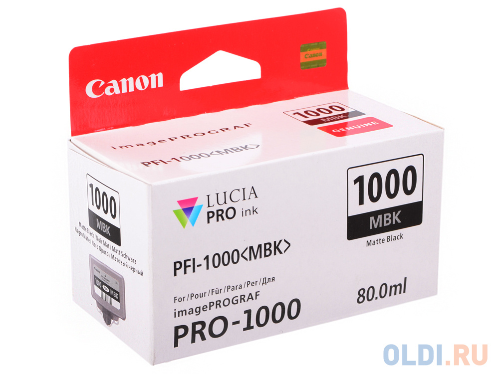 Картридж Canon PFI-1000 MBK для IJ SFP PRO-1000 WFG матовый черный 0545C001
