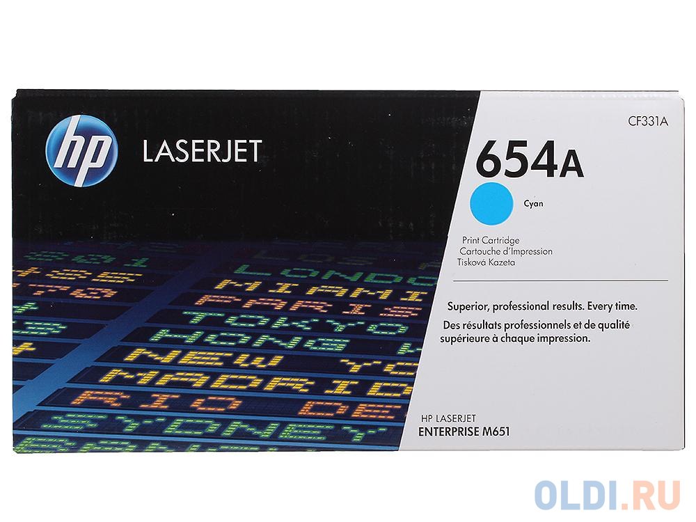 Картридж HP CF331A 654A для LaserJet Enterprise M651 голубой фото