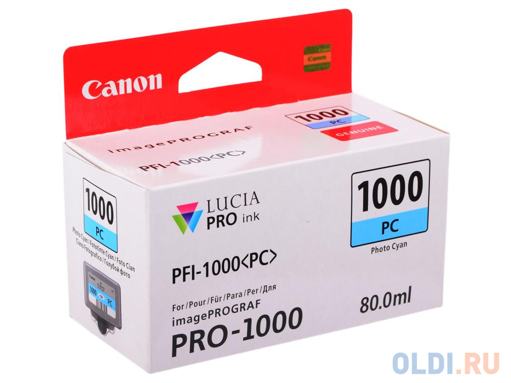 Картридж Canon PFI-1000 PC для IJ SFP PRO-1000 WFG фото голубой 0550C001