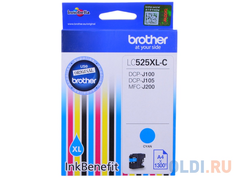 Картридж Brother LC525XLC для DCP-J100/J105 MFC-200 Голубой