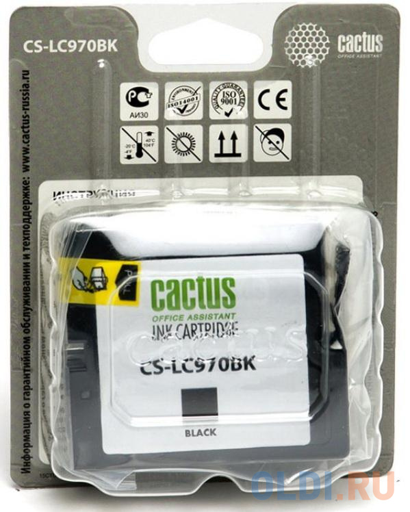 Картридж струйный Cactus CS-LC970BK черный для Brother DCP-135C/150C/MFC-235C/260C (22.6мл) фото