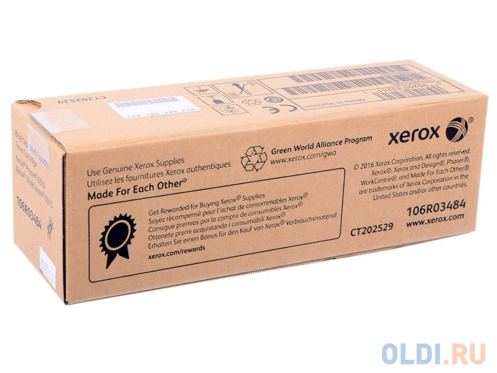 Картридж Xerox 106R03484 2500стр Черный