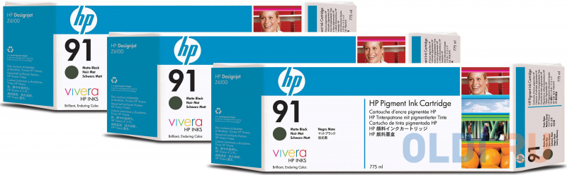 

Картридж HP C9480A №91 для HP DJ Z6100 матовый черный 3шт