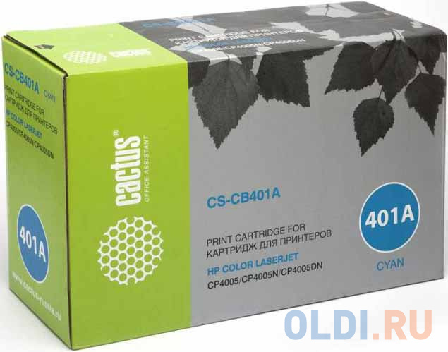 

Тонер Картридж Cactus CS-CB401AV голубой (7500стр.) для HP CLJ CP4005/CP4005DN/CP4005N