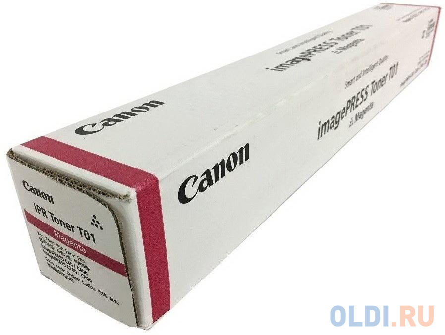 Тонер Canon T01 M 8068B001 пурпурный туба 1040гр. для копира IPC800 тонер туба sakura cexv49m пурпурный 19 000 к