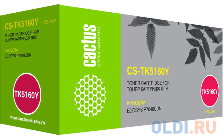 

Картридж лазерный Cactus CS-TK5160Y желтый (12000стр.) для Kyocera Ecosys P7040cdn