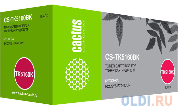 

Картридж лазерный Cactus CS-TK5160BK черный (16000стр.) для Kyocera Ecosys P7040cdn