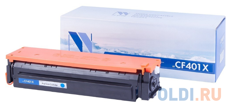 Картридж NV-Print CF401X 2300стр Голубой картридж hp 201x cf253xm для hp color laserjet pro m252dw m252n m274n m277dw m277n ной тройная упаковка