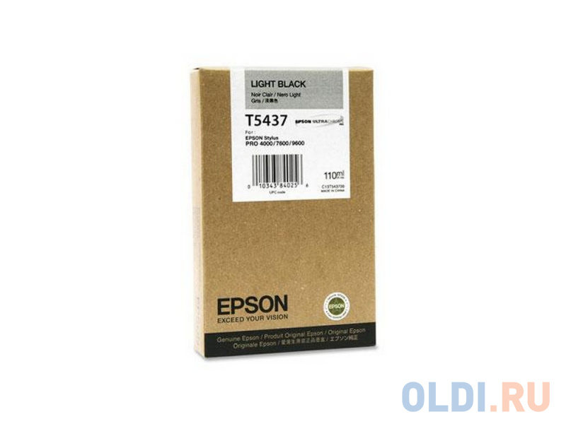 

Картридж Epson C13T543700 для Epson Stylus Pro 7600/9600 серый
