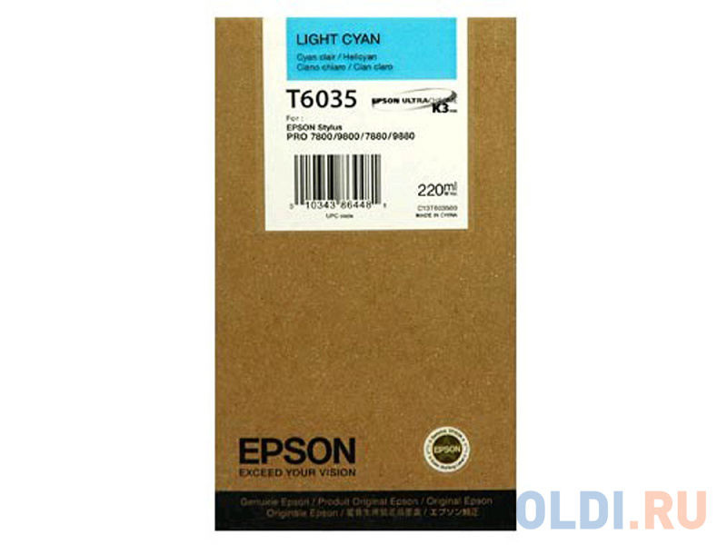 Картридж Epson C13T603500 для Epson Stylus Pro 7800/9800/7880/9880 светло-голубой