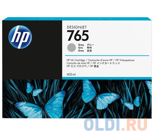 

Картридж HP F9J53A №765 для HP Designjet T7200 серый 400мл