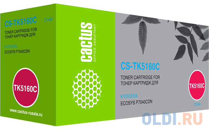 

Картридж лазерный Cactus CS-TK5160C голубой (12000стр.) для Kyocera Ecosys P7040cdn