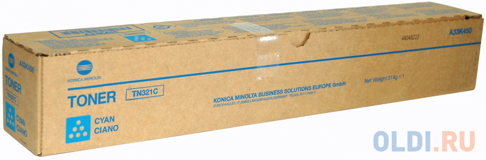 Тонер A33K450 Konica-Minolta bizhub C224/284/364 синий TN-321C