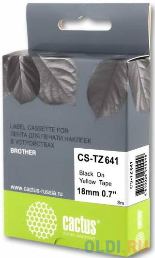 Картридж ленточный Cactus CS-TZ641 черный для Brother 1010/1280/1280VP/2700VP