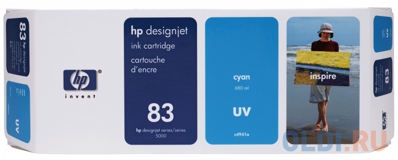 

Картридж HP C4941A №83 для HP DesignJet 5000 5500 голубой