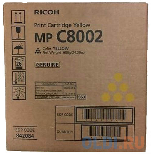 

Тонер-картридж Ricoh MP C8002 29000стр Желтый