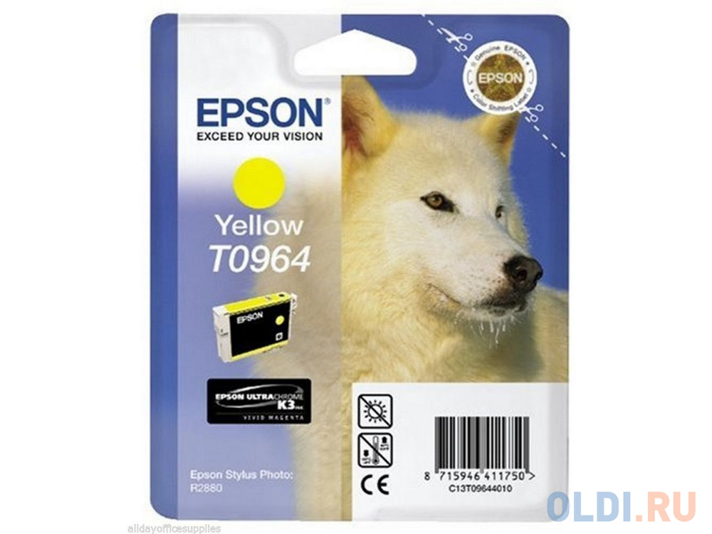 Картридж Epson C13T09644010 T0964 для Epson Stylus Photo R2880 желтый