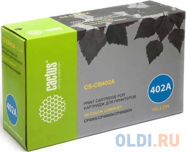 

Тонер Картридж Cactus CS-CB402AV желтый (7500стр.) для HP CLJ CP4005/CP4005DN/CP4005N